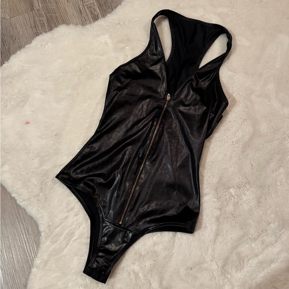 Black Zip-Up Bodysuit